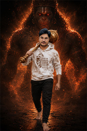 Hanuman Ji Blessing Boys Photo Designs