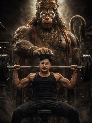 Hanuman Ji Blessing Boys Photo Designs
