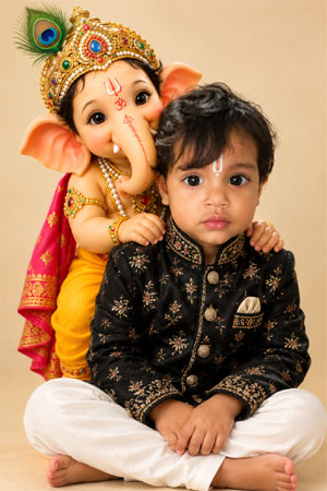 Ganesh Chaturthi Kids Photo Designs