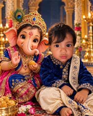 Ganesh Chaturthi Kids Photo Designs