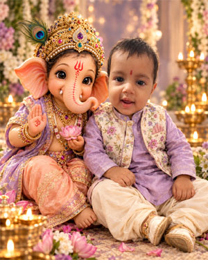 Ganesh Chaturthi Kids Photo Designs