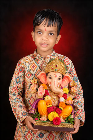Ganesh Chaturthi Kids Photo Designs For Boys