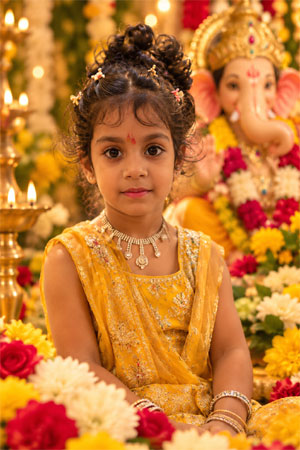 Ganesh Chaturthi Kids Photo Designs