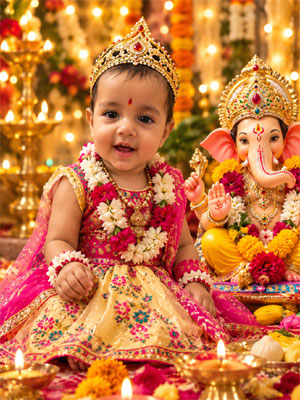 Ganesh Chaturthi Kids Photo Designs
