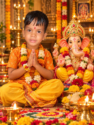 Ganesh Chaturthi Kids Photo Designs For Boys